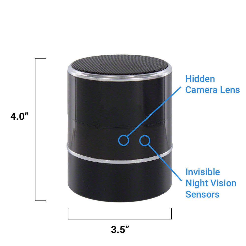 Hidden Camera Speaker, 180° Rotating WiFi Spy Camera Hide in Bluetooth Speakers, 1080P Nanny Cam with Phone App Remote Viewing, Live Streaming, Motion Detection, Video Recording